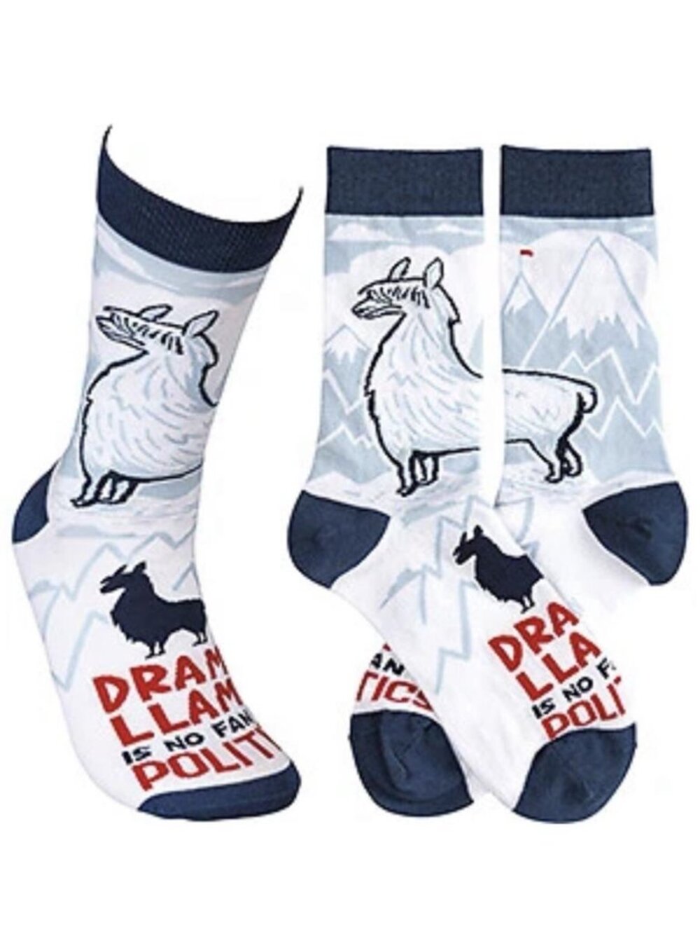 Primitives Socks - Drama Llama Is No Fan Of Politics New